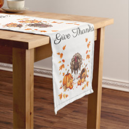 Elegant Thanksgiving "Give Thanks" Table Runner Großer Tischläufer