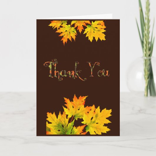 Elegant Thanksgiving thank you card Dankeskarte (Vorderseite)