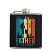 Elegant The Best Father in the Galaxy  Flachmann (Vorderseite)