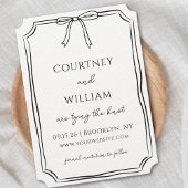 Elegant "The Knot binden" HandGezeichnet Bow Moder Save The Date