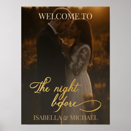 Elegant The Night Before Rehearsal Dinner Poster (Vorne)