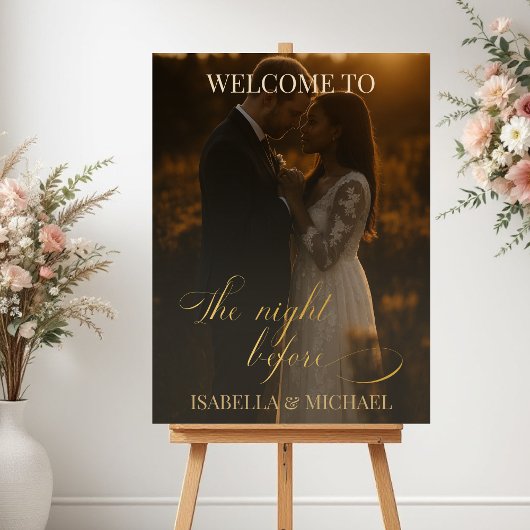 Elegant The Night Before Rehearsal Dinner Poster