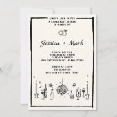 Elegant The Night Before Wedding Rehearsal Dinner Einladung (Rückseite)