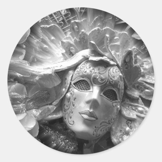 Elegant Theatre Mask Decorative Sticker (Vorderseite)