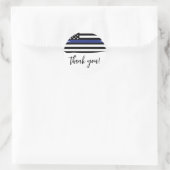 Elegant Thin Blue Line Polizeidirektor Vielen Dank Runder Aufkleber (Tasche)