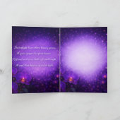 Elegant Thinking of You Purple Orchid Fairy Karte (Innenseite)