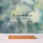 Elegant This Candle Burns Class Wiedersehen Memori Acrylschild (Neutral)