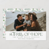 Elegant Thrill of Hope | Grünes Foto Weihnachten (Vorne/Hinten)