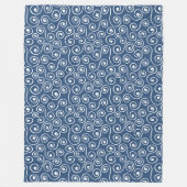 Elegant Throw Blanket Pastel Pink Navy Style Fleecedecke (Vorderseite)