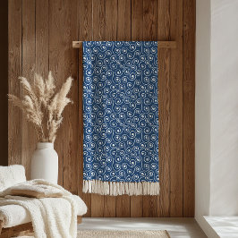 Elegant Throw Blanket Pastel Pink Navy Style Fleecedecke