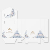 Elegant Tiara Gold Blue Rose Quinceañera Geschenkschachtel (Ungefaltet)