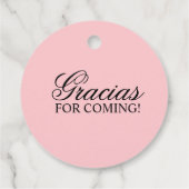 Elegant Tiara Pink Spanisch Quinceañera Quince Geschenkanhänger (Rückseite)