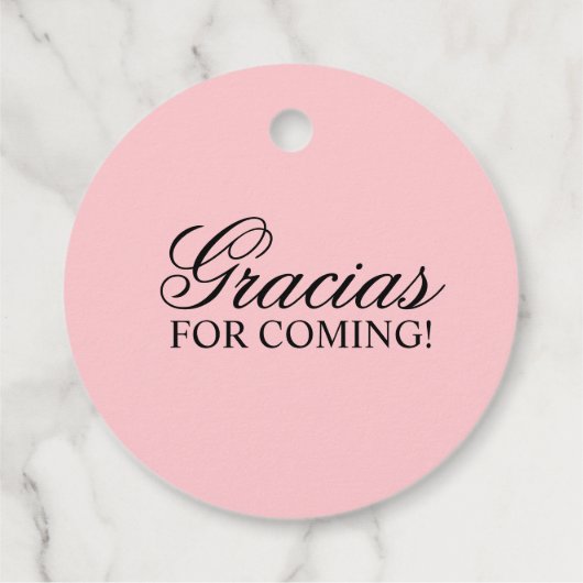 Elegant Tiara Pink Spanisch Quinceañera Quince Geschenkanhänger (Rückseite)