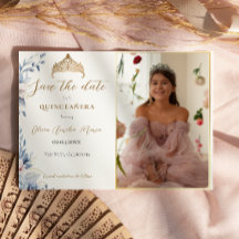 Elegant Tiara Quinceañera Foto Save the Date