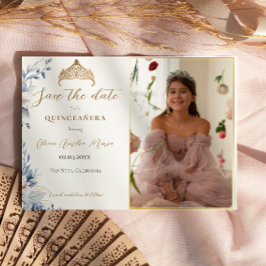 Elegant Tiara Quinceañera Foto Save the Date