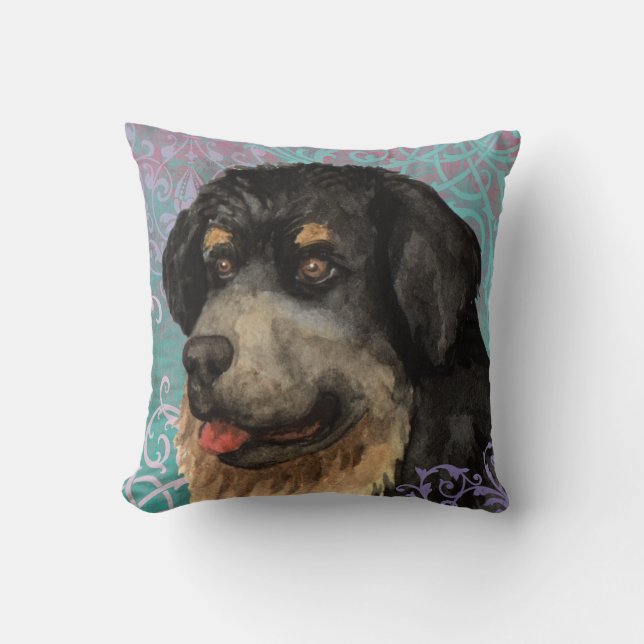 Elegant Tibetan Mastiff Throw Kissen (Vorderseite)