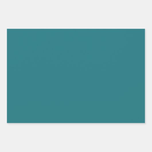 Elegant tief aquamarin Minimalistisch und elegant Geschenkpapier Set (Vorderseite 2)