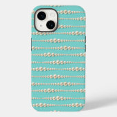 Elegant Tiffany-Inspiriert Aquamarin & Pearls iPho Case-Mate iPhone Hülle (Rückseite)