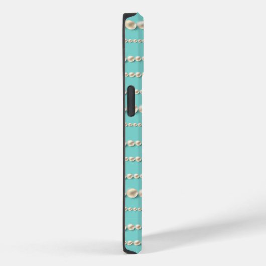 Elegant Tiffany-Inspiriert Aquamarin & Pearls iPho Case-Mate iPhone Hülle (Rückseite / Rechts)