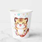 Elegant Tiger Baby Shower Pappbecher (Vorderseite)