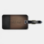 Elegant, Tigerkopf Leathe Look - Personalisiert Gepäckanhänger (Rückseite horizontal)