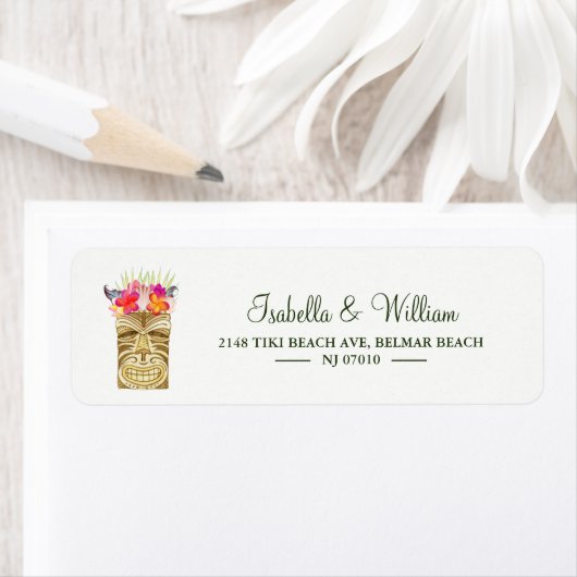 Elegant Tiki Tropical Summer Wedding Address (Insitu)