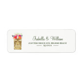 Elegant Tiki Tropical Summer Wedding Address (Vorne)