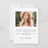 Elegant Timeless Typography 4 Photo Graduation Dankeskarte (Rückseite)