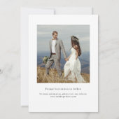 Elegant Timeless Typography 4 photo  Save The Date (Rückseite)