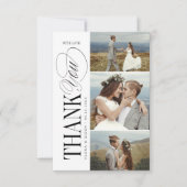 Elegant Timeless Typography 4 Photo Thank You Dankeskarte (Vorderseite)