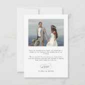 Elegant Timeless Typography 4 Photo Thank You Dankeskarte (Rückseite)