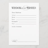 Elegant Timeless Typography Graduate Advice Hinweiskarte (Vorderseite)