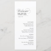 Elegant Timeless Typography Guest Name Wedding Menükarte (Vorderseite)