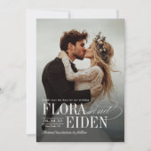 Elegant Timeless Typography Photo Save The Date (Vorderseite)
