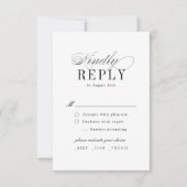 Elegant Timeless Typography Simple Wedding RSVP Karte (Vorderseite)