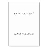 Elegant Timeless White Place Setting Cards Tischnummer (Vorderseite)
