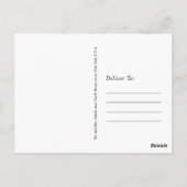 Elegant Timeless White Wedding Thank You Postcards Postkarte (Rückseite)