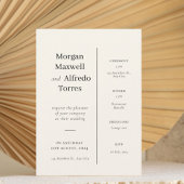 Elegant Timeline Ceremony & Reception Details Einladung