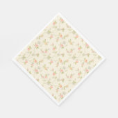 Elegant Tiny Rose Serviette (Ecke)