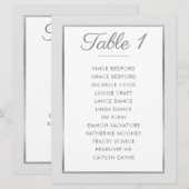 ELEGANT TISCHNUMMER Seating Chart silber grau (Vorne/Hinten)