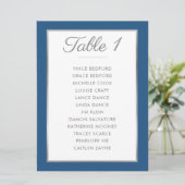 ELEGANT TISCHNUMMER Seating Seating Chart Blue (Stehend Vorderseite)