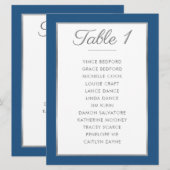 ELEGANT TISCHNUMMER Seating Seating Chart Blue (Vorne/Hinten)
