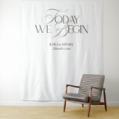 Elegant Today We Begin Wedding Welcome Banner Wandteppich (Beispiel)