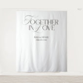 Elegant Together in Love Wedding Welcome Banner Wandteppich (Vorderseite)