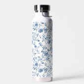 Elegant Toile Blue and White Botanical Vintage Trinkflasche (Links)
