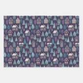 Elegant Toile Christmas Winter Holiday Pattern Geschenkpapier Set (Vorderseite 3)