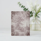 Elegant Toile de Jouy French Country Scene Postkarte (Stehend Vorderseite)