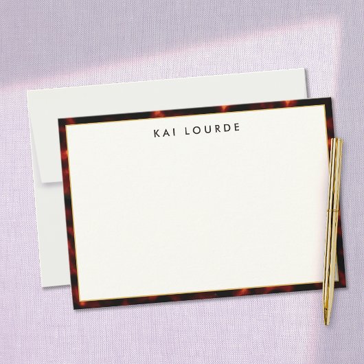 Elegant Tortoiseshell Dankeskarte