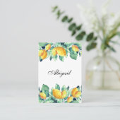 Elegant Toscana Wedding Weiss Grün Platzkarte (Stehend Vorderseite)