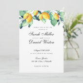 Elegant Toscana Wedding White Green Einladung (Stehend Vorderseite)